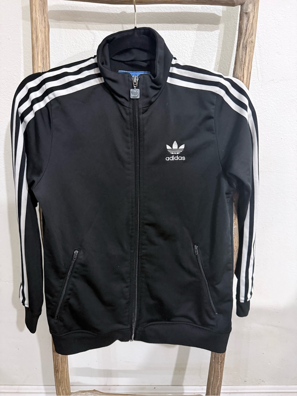 Adidas Kids Black Zip-Up Jacket